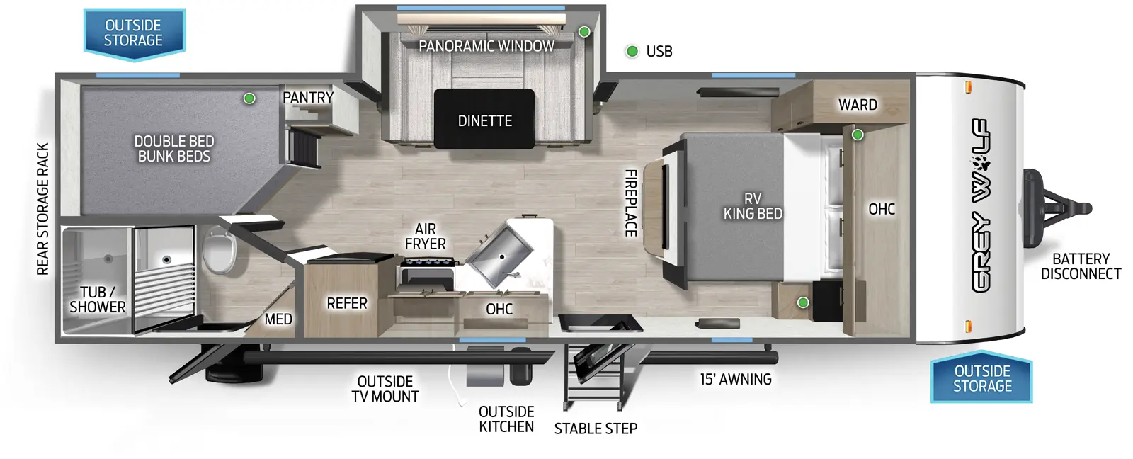 Cherokee Black Label 23DBHBL Floorplan